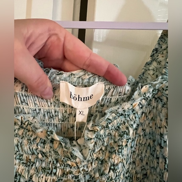 NWT Bohme Smocked Floral Midi Dress Size XL - Picture 5 of 5